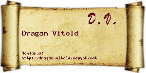 Dragan Vitold névjegykártya